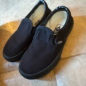 Vans Kids Black Slip-On Sneakers